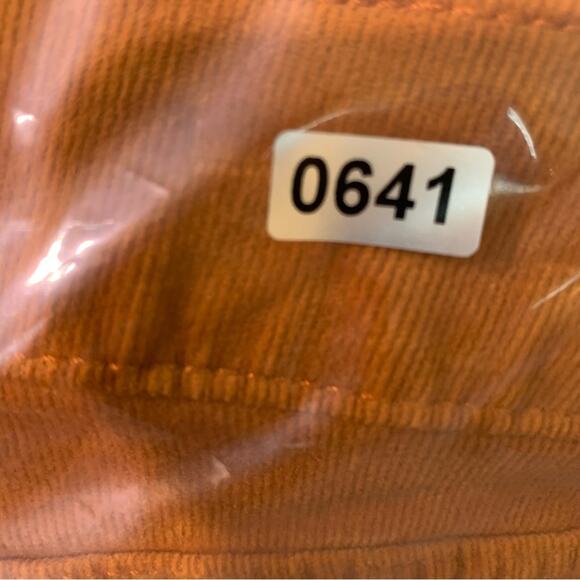 St Johns Bay Womens Corduroy Pants Sz 14 Orange Preppy Fall Holiday Straight Leg - Picture 12 of 12